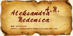 Aleksandra Medenica vizit kartica